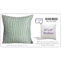 Paris Cushion Covers 2 Pack Modern Sage Green Decorative Square Scatter Cushions with Invisible Zipper for Sofa & Bed by OLIVIA ROCCO 43x43cm / SAGE GREEN Cushions