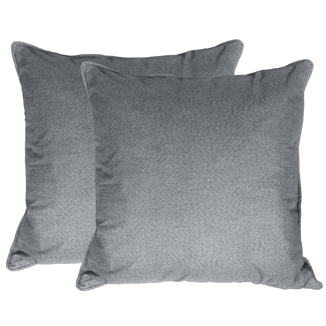 OLIVIA ROCCO 2 Pack Linen Scatter Cushion Covers Plain Square Pillow Cases with Hidden Zip for Sofa Bed Home Decor GREY / 2 PACK Curtain