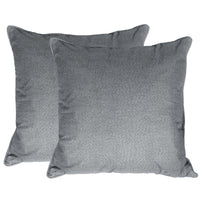 OLIVIA ROCCO 2 Pack Linen Scatter Cushion Covers Plain Square Pillow Cases with Hidden Zip for Sofa Bed Home Decor GREY / 2 PACK Curtain