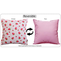 Strawberry Waterproof Cushion Covers 43 x 43 cm Reversible Breathable Decorative Cover for Indoor & Outdoor Use Patio Garden Sofa Bed Chair by OLIVIA ROCCO STRAWBERRY / 43 x 43 cm Cushions