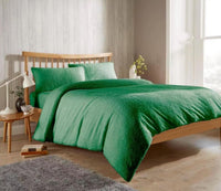 Plush Super Soft Teddy Fleece Duvet Cover Set for Winter Nights and Ultimate Comfort in Single Double King Super King Fluffy Bedding by OLIVIA ROCCO EMERALD GREEN / SINGLE Duvet Cover