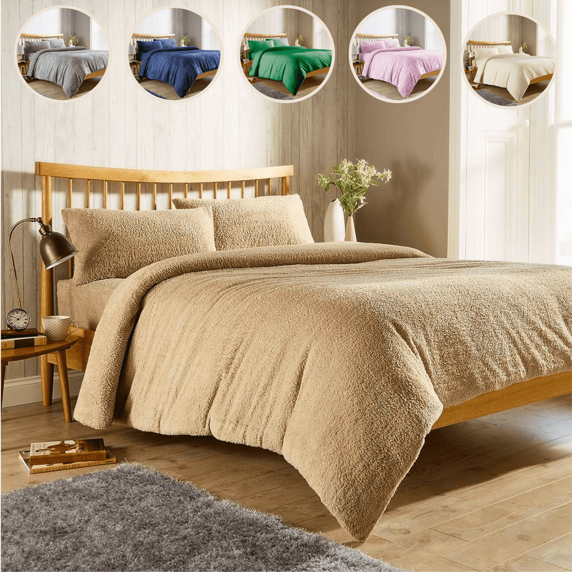 Plush Super Soft Teddy Fleece Duvet Cover Set for Winter Nights and Ultimate Comfort in Single Double King Super King Fluffy Bedding by OLIVIA ROCCO Duvet Cover