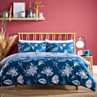 OLIVIA ROCCO Luxury Super Soft Cotton Rich Duvet Sets Easycare Comfortable Bedding Includes Duvet Cover & Pillowcases in Single Double King Size SHIMLA TEAL / SINGLE Duvet Cover