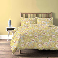 OLIVIA ROCCO Luxury Super Soft Cotton Rich Duvet Sets Easycare Comfortable Bedding Includes Duvet Cover & Pillowcases in Single Double King Size ELINOR OCHRE / SINGLE Duvet Cover