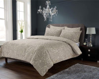 OLIVIA ROCCO Luxury Super Soft Cotton Rich Duvet Sets Easycare Comfortable Bedding Includes Duvet Cover & Pillowcases in Single Double King Size CHANTILLY NATURAL / SINGLE Duvet Cover