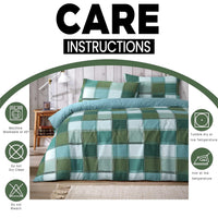 Glencoe Reversible Check Duvet Cover Set with Pillowcases Classic Polycotton Bedding Available in Single Double King Sizes by OLIVIA ROCCO Duvet Cover