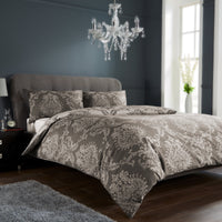 Royal Damask Luxury Super Soft Cotton Rich Duvet Set Easycare Comfortable Bedding Includes Duvet Cover & Pillowcases in Single Double King Sizes by OLIVIA ROCCO BROWN / SINGLE Duvet Cover