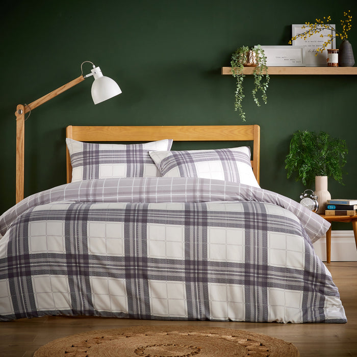 Alba Grey Super Soft Flannel Duvet Cover Set with Pillowcases Warm & Cosy Quilt Bedding in Multiple Sizes Available by OLIVIA ROCCO SINGLE / ALBA GREY Duvet Cover