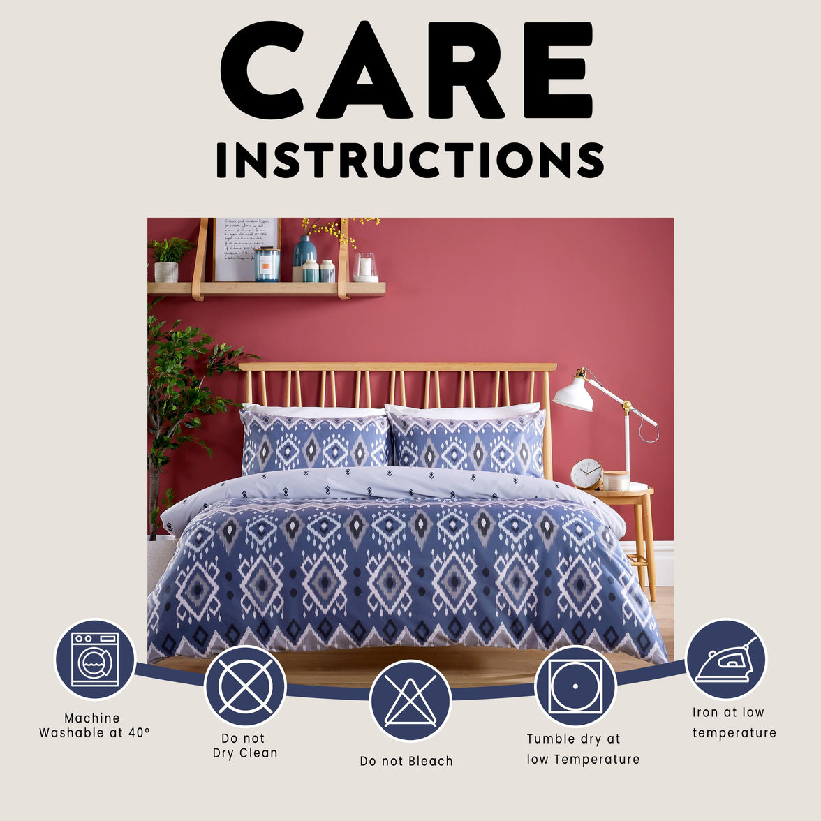 Taxila Duvet Cover Set Easy Care Quilt Covers with Pillowcases Super Soft Reversible Bedding Bed Linen Sets for Bedroom Décor by OLIVIA ROCCO Duvet Cover