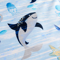 Underwater Sharks and Whales Kids Duvet Cover Set Reversible Soft Cotton Marine Life Bedding with Curtains for Boys and Girls by OLIVIA ROCCO Duvet Cover