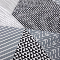 Jasper Grey Printed Reversible Quilted Duvet Cover Set with Button Closure in Single Double and King High-Quality Polyester by OLIVIA ROCCO Duvet Cover