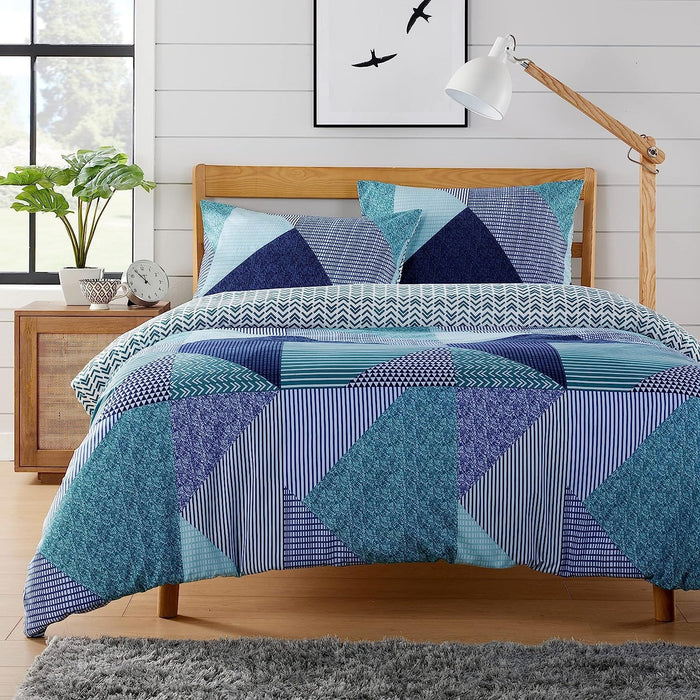 Jasper Teal Durable Printed Duvet Cover Set with Button Closure by OLIVIA ROCCO - Elegant Bedroom Decor in Single, Double, and King Sizes - Premium Polyester SINGLE Duvet Cover