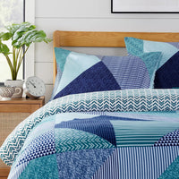 Jasper Teal Durable Printed Duvet Cover Set with Button Closure by OLIVIA ROCCO - Elegant Bedroom Decor in Single, Double, and King Sizes - Premium Polyester Duvet Cover