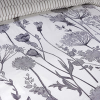 Meadow Grey Reversible Duvet Cover Set with Pillowcases Stylish Chic Design Durable Breathable Polyester Quilt Cover for Master Guest Rooms by OLIVIA ROCCO Duvet Cover