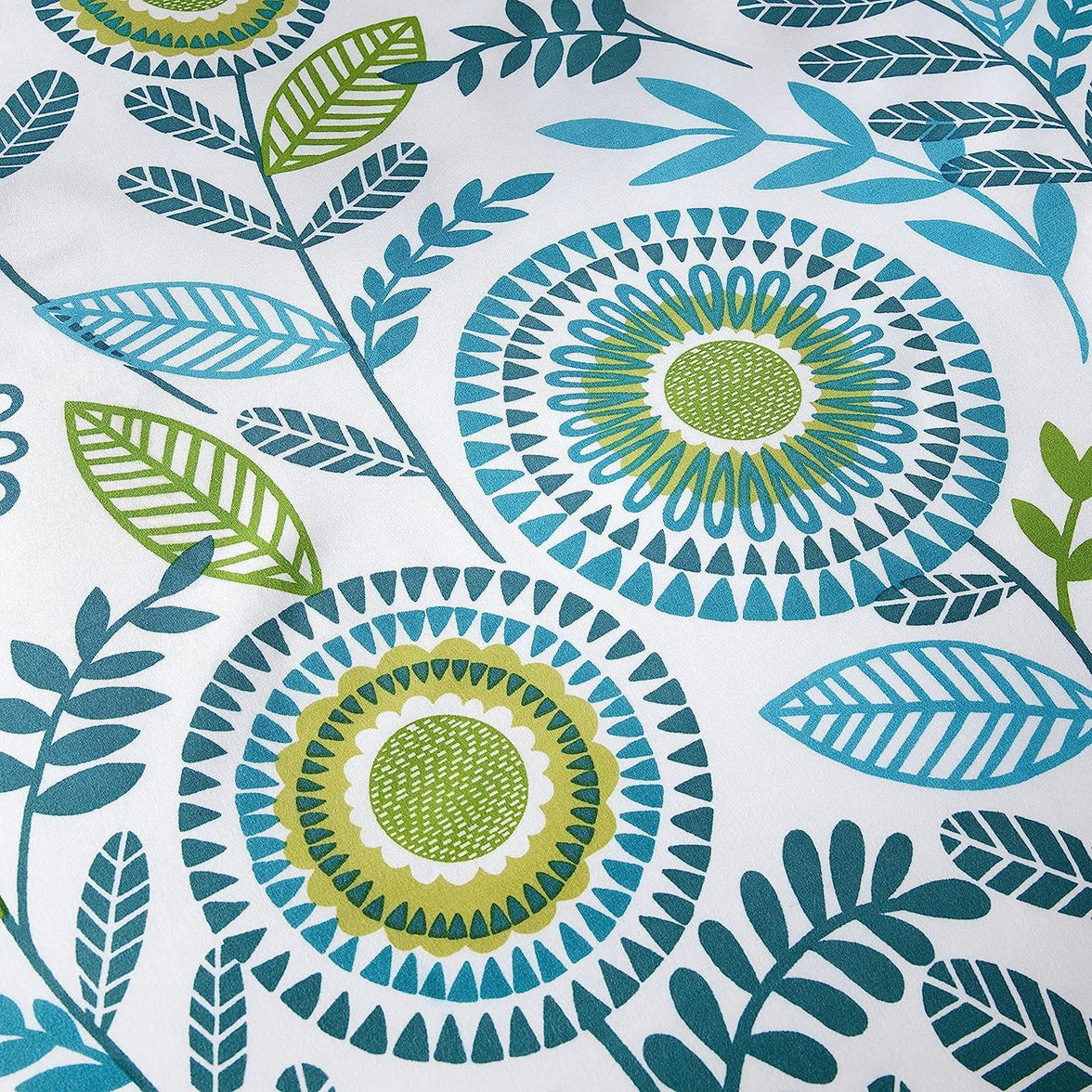 Opulence Teal Printed Reversible Duvet Cover Set with Button Closure Luxurious Bedding in Single Double King Sizes by OLIVIA ROCCO Duvet Cover