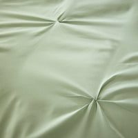 Pintuck Sage Green Cotton Rich Duvet Cover Set with Pillowcases Soft Breathable Easy Care Bedding Set Quilt Cover by OLIVIA ROCCO Duvet Cover