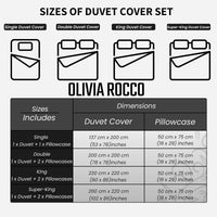 Soho Sage Green Cotton Rich Duvet Cover Set with Pillowcases Quilted Super Soft Easy Care Bedding Bed Linen Set by OLIVIA ROCCO Duvet Cover