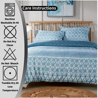 Versailles Teal Elegant Printed Duvet Cover Set Reversible Quilted Bedding with Pillowcases Breathable Polyester Blend for King Double Single Sizes by OLIVIA ROCCO Duvet Cover
