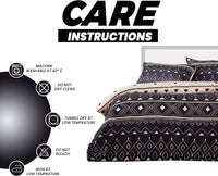 OLIVIA ROCCO Oslo Black Flannel Duvet Cover Set With Pillowcases Designed In England Super Soft Multiple Sizes Available Duvet Cover