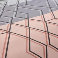 Havanna Geo Reversible Luxury Cotton Blend Duvet Cover Set with Pillowcases in Pink and Teal Single Double King by OLIVIA ROCCO Duvet Cover