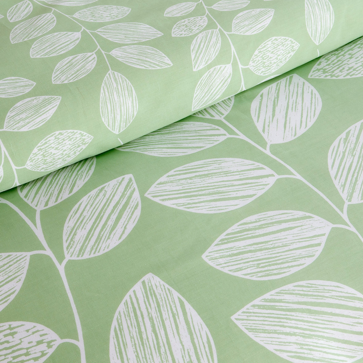 Leaf Print Reversible Cotton Rich Duvet Cover Set with Pillowcases Nature Inspired Bedding in Black and Gray All Sizes OEKO-TEX Certified by OLIVIA ROCCO Duvet Cover