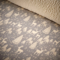 Woodland Animals Teddy Fleece Duvet Set with Reversible Sherpa Winter Bedding Comforter in Single Double King Sizes by OLIVIA ROCCO Duvet Cover