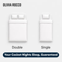 OLIVIA ROCCO Coverless Duvet Set 10.5 Tog All Seasons Microfibre Bedding with Pillowcases