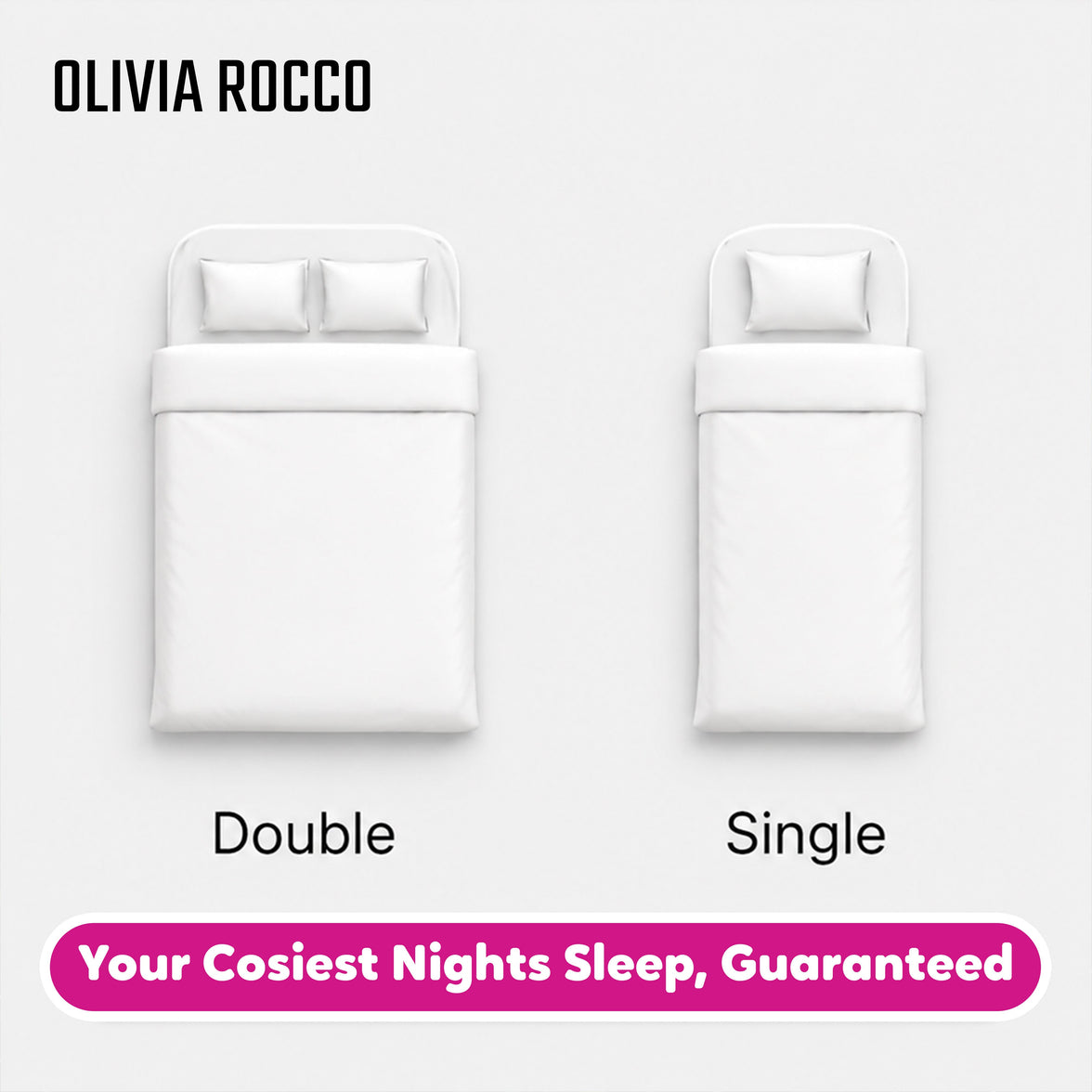 OLIVIA ROCCO Coverless Duvet Set 10.5 Tog All Seasons Microfibre Bedding with Pillowcases