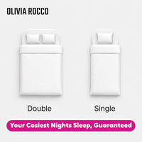 OLIVIA ROCCO Coverless Duvet Set 10.5 Tog All Seasons Microfibre Bedding with Pillowcases
