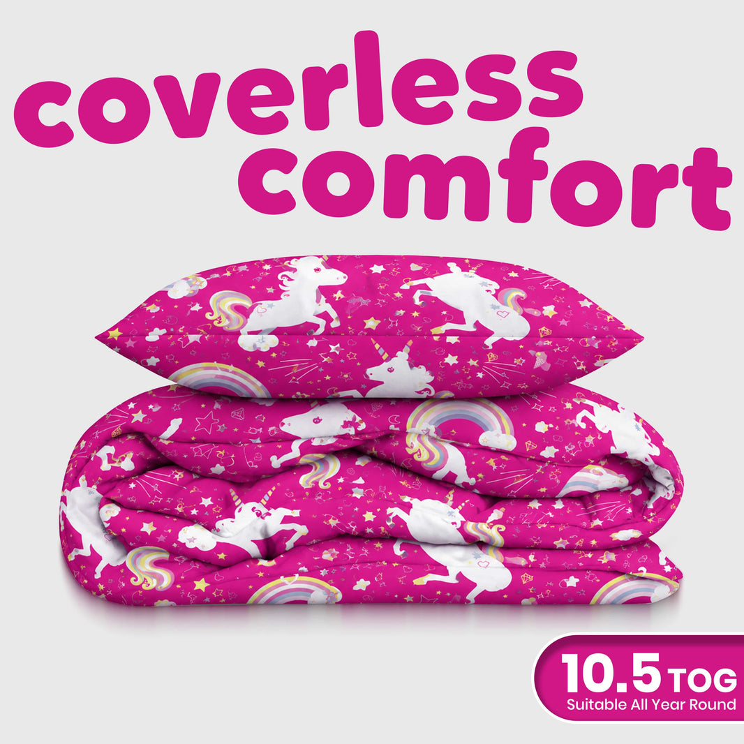 OLIVIA ROCCO Coverless Duvet Set 10.5 Tog All Seasons Microfibre Bedding with Pillowcases - UNICON / DOUBLE