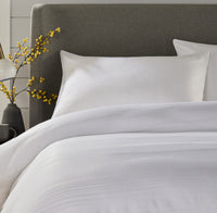 Stripe Jacquard Reversible Cotton Blend Duvet Cover Set with Pillowcases Luxurious Eco-Friendly Bedding for Master and Guest Bedrooms Multiple Sizes and Colours by OLIVIA ROCCO Duvet Cover