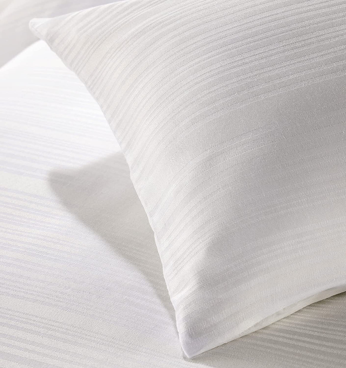 Stripe Jacquard Reversible Cotton Blend Duvet Cover Set with Pillowcases Luxurious Eco-Friendly Bedding for Master and Guest Bedrooms Multiple Sizes and Colours by OLIVIA ROCCO Duvet Cover