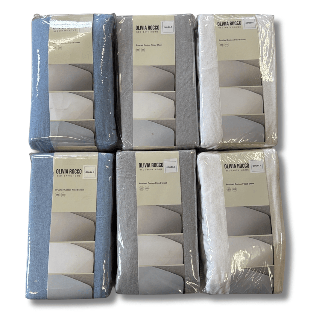 4 Pack Flannelette Fitted Sheets Super Soft Brushed Cotton Bed Sheet Thermal Warm Cosy Extra Deep Luxury Bedding Assorted Colours by OLIVIA ROCCO Fitted Sheet