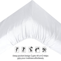 Extra Deep Pocket Fitted Sheet Soft Brushed Microfibre Fabric Shrink Fade Resistant Easy Care Bedding by Olivia Rocco Fitted Sheet