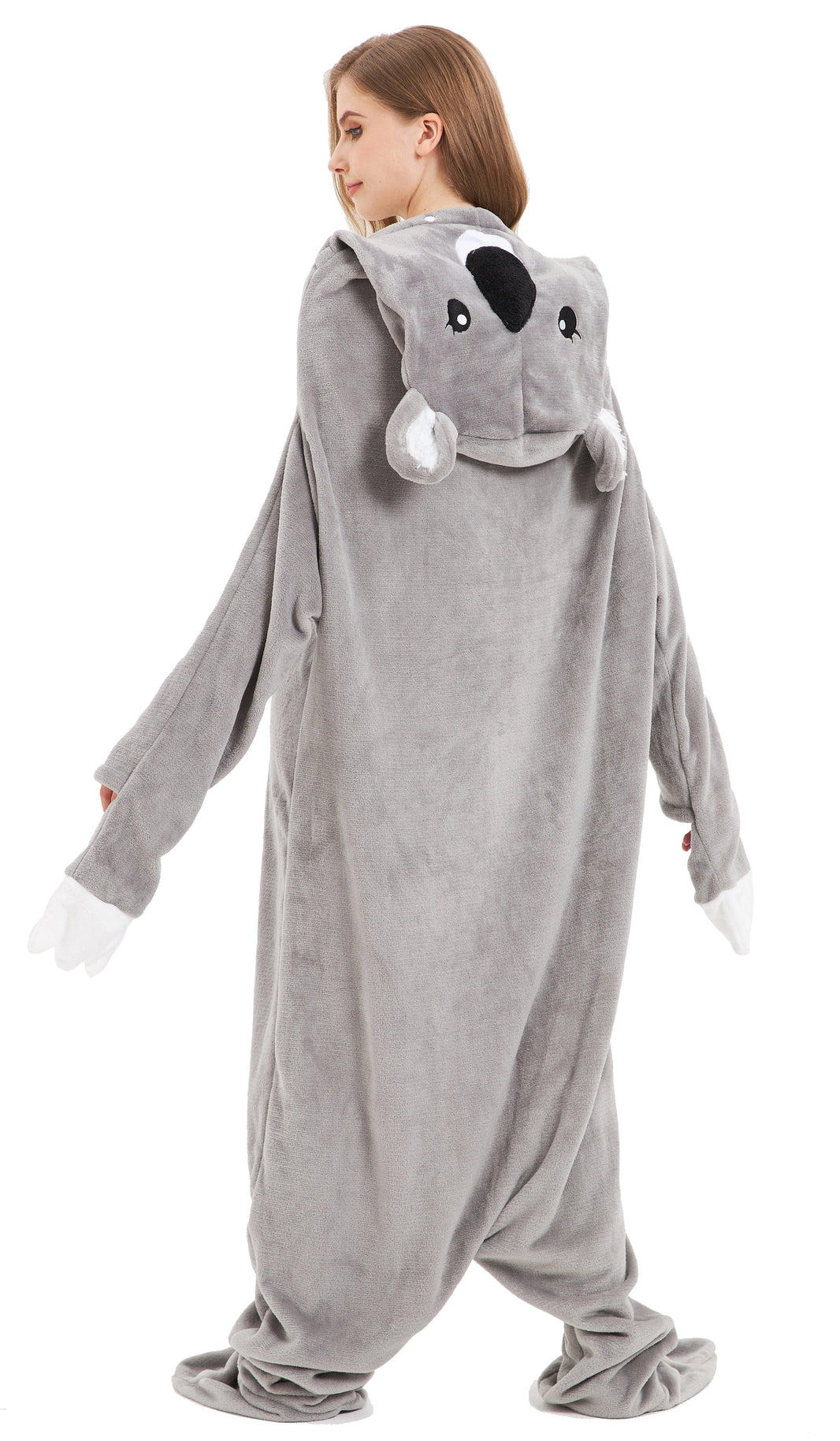 Oversized Koala Animal Wearable Blanket Hoodie Soft Fleece Hooded Blanket with Sleeves Warm Winter Loungewear by OLIVIA ROCCO KOALA Hooded Blanket