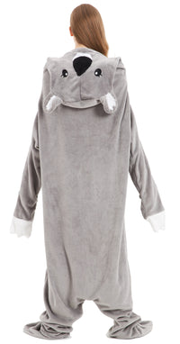 Oversized Koala Animal Wearable Blanket Hoodie Soft Fleece Hooded Blanket with Sleeves Warm Winter Loungewear by OLIVIA ROCCO KOALA Hooded Blanket