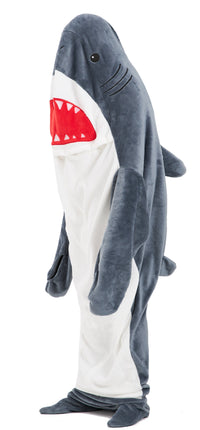 Oversized Shark Animal Wearable Blanket Hoodie Soft Fleece Hooded Blanket with Sleeves Warm Winter Loungewear by OLIVIA ROCCO SHARK Hooded Blanket