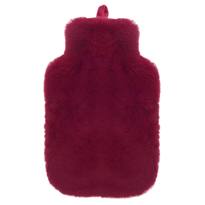 Faux Fur Covered 2 Litre Luxury Hot Water Bottle for Thermotherapy Durable Natural Rubber UK Safe Tested for Winter Warmth Ideal Gift for Adults Kids by OLIVIA ROCCO MAGENTA Hot Water Bottle