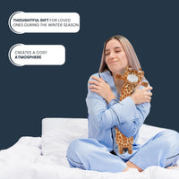 Extra Long Hot Water Bottle with Super Soft Unicorn Pug Cover 72 cm Thermotherapy 2L Pure Natural Rubber Winter Gift by Olivia Rocco Giraffe Hot Water Bottle