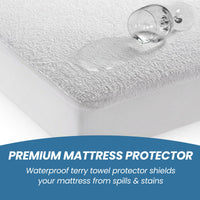 Waterproof Terry Towel Mattress Protector with Deep Skirt Highly Absorbent Noise-Free Comfort Full Bed Size Range OEKO-TEX Certified by OLIVIA ROCCO Mattress Protector