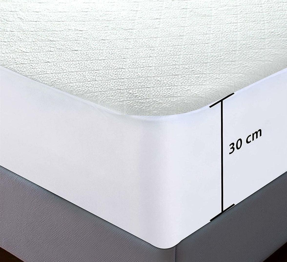 Bamboo Extra Deep Quilted Waterproof Mattress Protector Hypoallergenic Moisture-Wicking Bed Cover with Elastic Skirt by OLIVIA ROCCO Mattress Protector