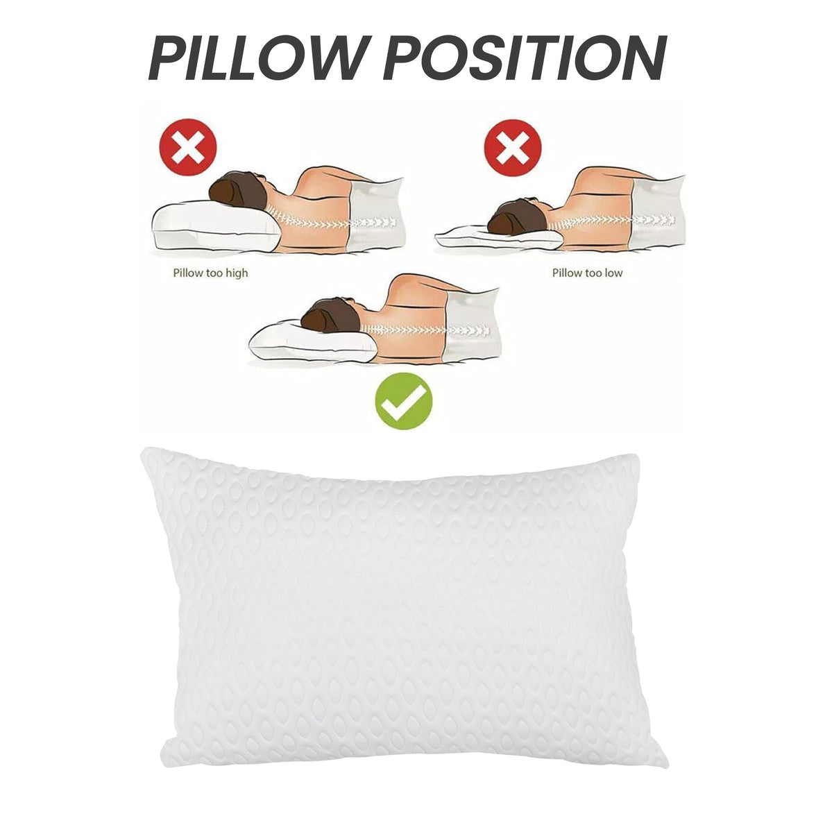Air Flow Unique Luxury Hotel Quality Pillow Premium Fibre Filling for Superior Comfort and Support by OLIVIA ROCCO 50x70x5cm Pillows