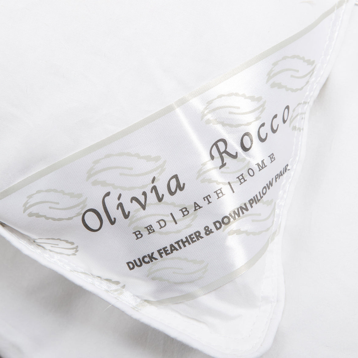 2 Pack Luxury Hotel Quality Duck Feather and Down Pillows Pair Hypoallergenic Premium Filling for Superior Comfort and Support by OLIVIA ROCCO 50x75cm Pillows