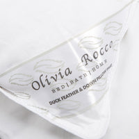 2 Pack Luxury Hotel Quality Duck Feather and Down Pillows Pair Hypoallergenic Premium Filling for Superior Comfort and Support by OLIVIA ROCCO 50x75cm Pillows