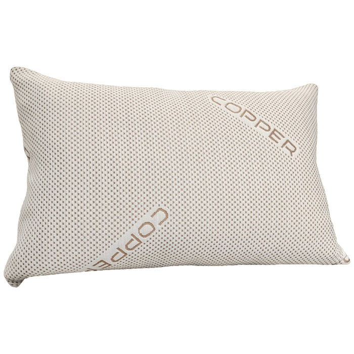 Copper Infused Unique Memory Foam Pillow for Skin Health Hypoallergenic Luxury Premium Fibre Filling for Superior Comfort and Support by OLIVIA ROCCO 50x75cm Pillows