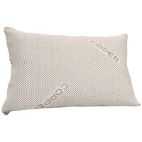 Copper Infused Unique Memory Foam Pillow for Skin Health Hypoallergenic Luxury Premium Fibre Filling for Superior Comfort and Support by OLIVIA ROCCO 50x75cm Pillows