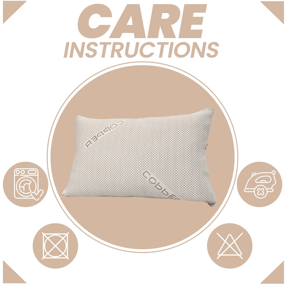 Copper Infused Unique Memory Foam Pillow for Skin Health Hypoallergenic Luxury Premium Fibre Filling for Superior Comfort and Support by OLIVIA ROCCO 50x75cm Pillows