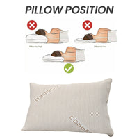 Copper Infused Unique Memory Foam Pillow for Skin Health Hypoallergenic Luxury Premium Fibre Filling for Superior Comfort and Support by OLIVIA ROCCO 50x75cm Pillows