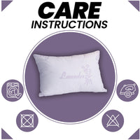 Lavender Infused Unique Hotel Pillow Hypoallergenic Microfibre Luxury Premium Fibre Filling for Superior Comfort and Support by OLIVIA ROCCO 50x75cm Pillows