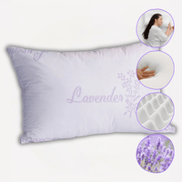 Lavender Infused Unique Hotel Pillow Hypoallergenic Microfibre Luxury Premium Fibre Filling for Superior Comfort and Support by OLIVIA ROCCO 50x75cm Pillows